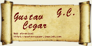 Gustav Čegar vizit kartica